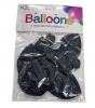 10pc Black Balloons