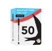 50pcs, Black Ballpoint Pens Box